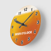 BIER O'CLOCK RUNDE Wall Clock Wanduhr (Winkel)