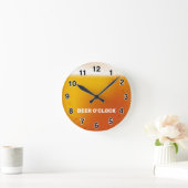 BIER O'CLOCK RUNDE Wall Clock Wanduhr (Zuhause)