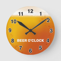 BIER O'CLOCK RUNDE Wall Clock