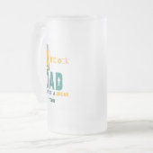 Bier O'Clock Vater verdient eine Pause zu 16 oz Mattglas Bierglas (Vorderseite Links)