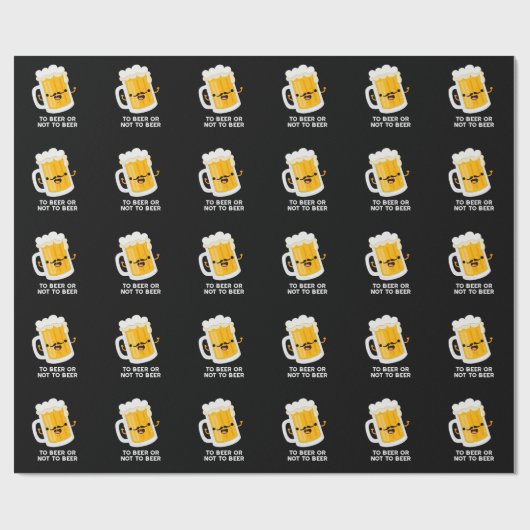 Bier oder nicht zu sonnigen trinken pun dunkel BG Geschenkpapier (Flach)