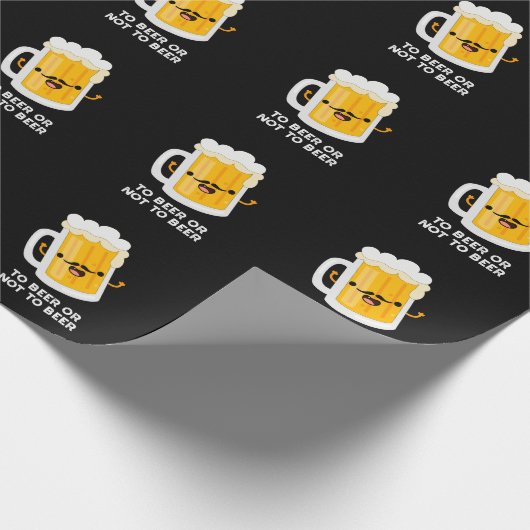 Bier oder nicht zu sonnigen trinken pun dunkel BG Geschenkpapier (Ecke)