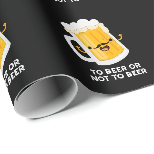 Bier oder nicht zu sonnigen trinken pun dunkel BG Geschenkpapier (Rolleneckpunkt)