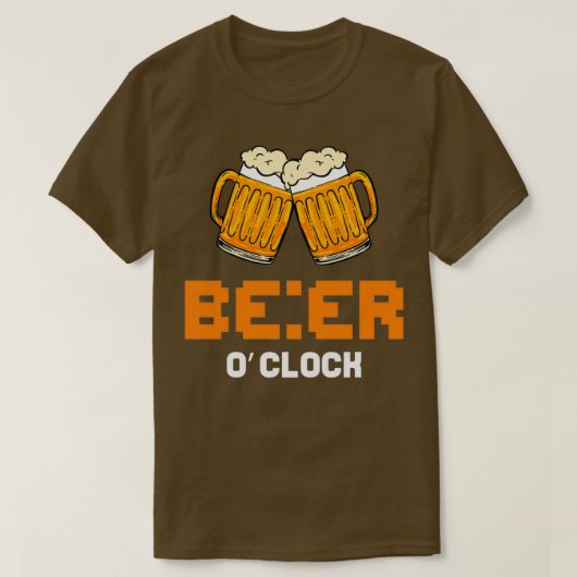 Bier oder Uhr für Bierliebhaber T-Shirt (Design vorne)