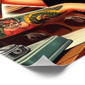 Bier-Party-Button Poster (Ecke)