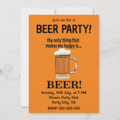 Bier Party Drink Bier Einladung (Vorderseite)