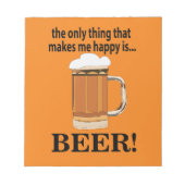 Bier Party Drink Bier Notizblock (Vorderseite)