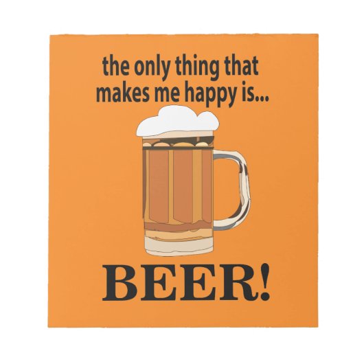 Bier Party Drink Bier Notizblock (Vorderseite)