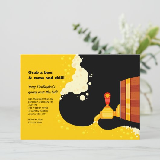 Bier-Party Einladung (Stehend Vorderseite)