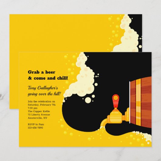 Bier-Party Einladung (Vorne/Hinten)