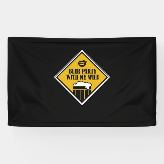 Bier Party mit meiner Ehefrau Banner (Horizontal)