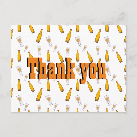 Bier Party Vielen Dank Postcard Postkarte (Vorderseite)