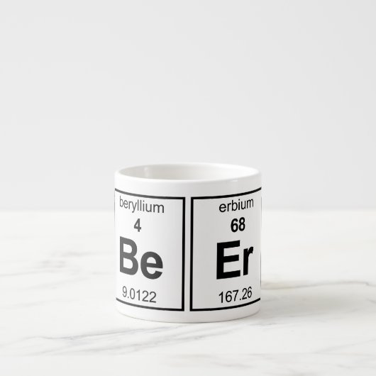 Bier-Periodensystem Espressotasse (Vorderseite)