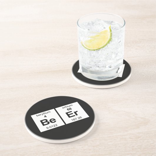 Bier-Periodensystem Sandstein Untersetzer (Seite)