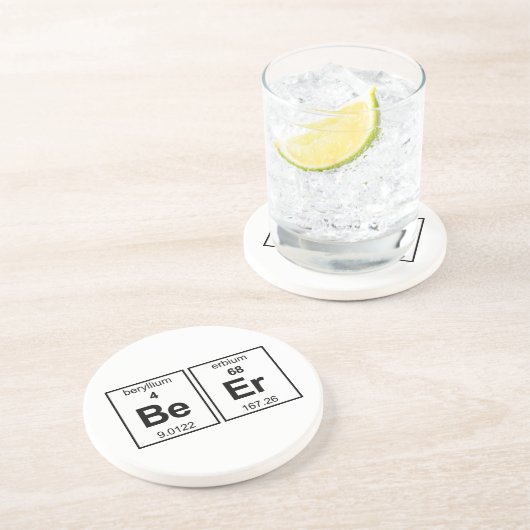 Bier-Periodensystem Sandstein Untersetzer (Seite)