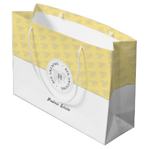 Bier Phantastisch Silver Honey Bee Personalisiert  Große Geschenktüte
