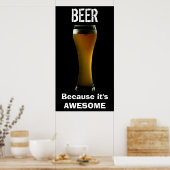 Bier phantastisches Poster (Küche)