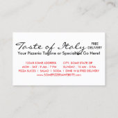 Bier + Pizza = Liebe Visitenkarte (Rückseite)