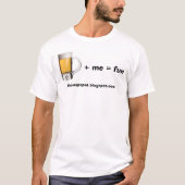 Bier plus mich Gleichgestelltspaß T-Shirt (Vorderseite)