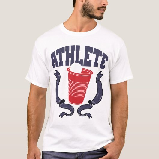 Bier Pong Athlet T-Shirt (Vorderseite)