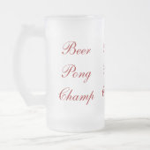 Bier Pong Champion ganz herum Mattglas Bierglas (Links)