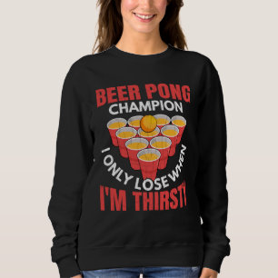 Bier Pong Champion  Sport  Spieler Trainer Grafik Sweatshirt