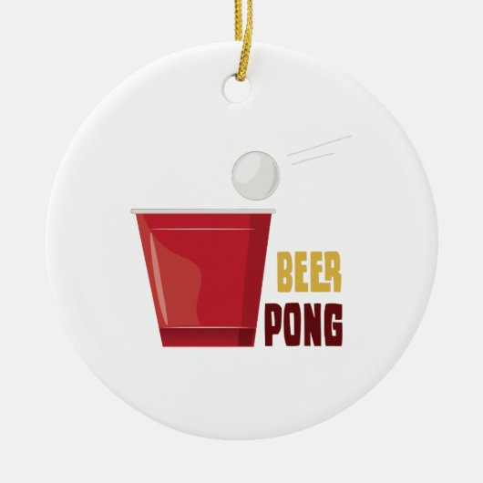 Bier Pong Keramikornament (Vorne)