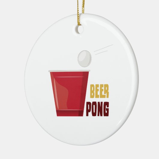 Bier Pong Keramikornament (Links)