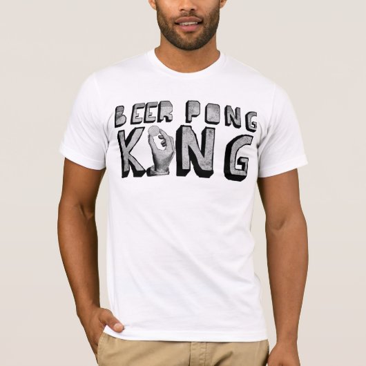 Bier Pong König T-Shirts (Vorderseite)