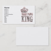 Bier Pong König Visitenkarte (Vorne/Hinten)