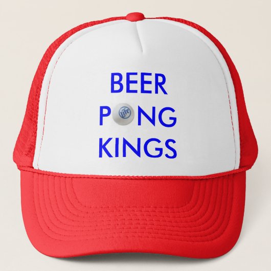 Bier Pong Könige Truckerkappe (Vorderseite)
