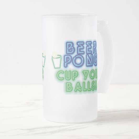 Bier Pong Mattglas Bierglas (VorderseiteRechts)