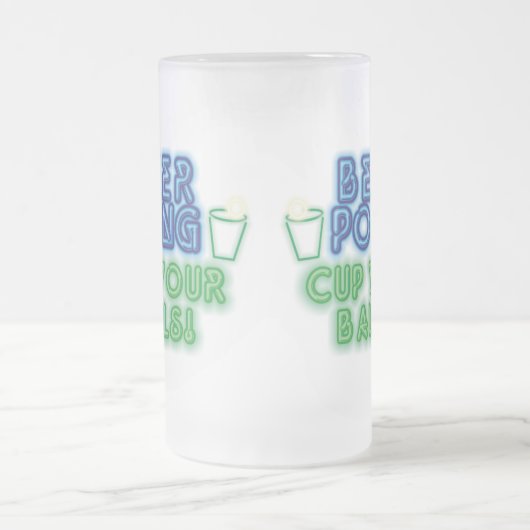 Bier Pong Mattglas Bierglas (Mittel)