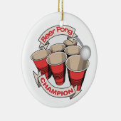Bier Pong Meister-Geschenk Keramik Ornament (Rechts)