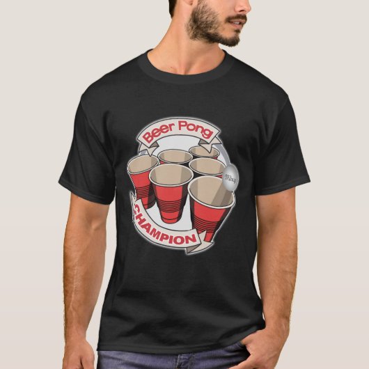 Bier Pong Meister kundengerecht T-Shirt (Vorderseite)