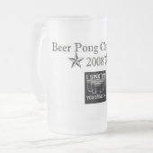 Bier pong Meister Mattglas Bierglas (Vorderseite Links)