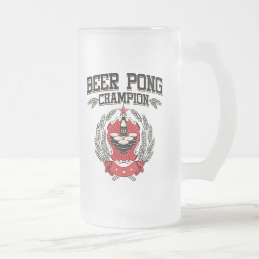 Bier Pong Meister Mattglas Bierglas (Rechts)