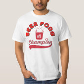 Bier Pong Meister-Preis-Shirt T-Shirt (Vorderseite)