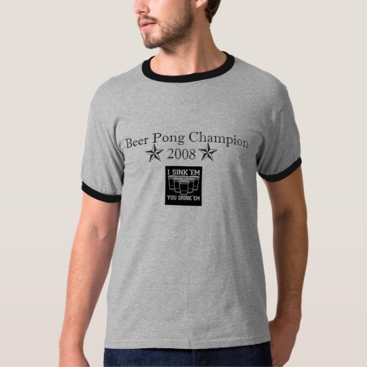 Bier Pong Meister T-Shirt (Vorderseite)