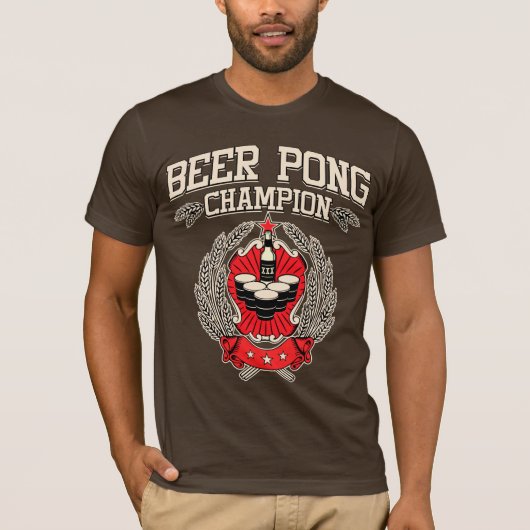 Bier Pong Meister T-Shirt (Vorderseite)