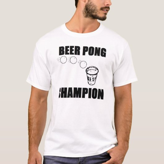 Bier Pong Meister T-Shirt (Vorderseite)