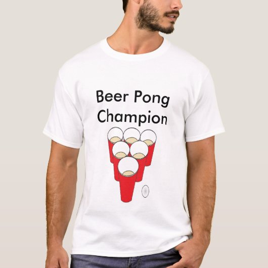Bier Pong Meister T-Shirt (Vorderseite)