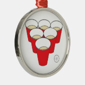 Bier Pong Schalen Silbernes Ornament (Rechts)