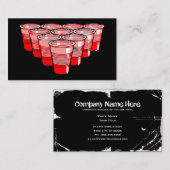 Bier pong visitenkarte (Vorne/Hinten)