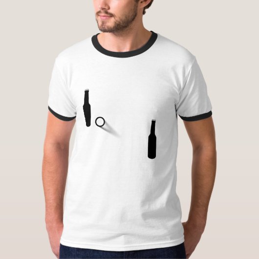 Bier Pong Wecker-T - Shirt (Vorderseite)