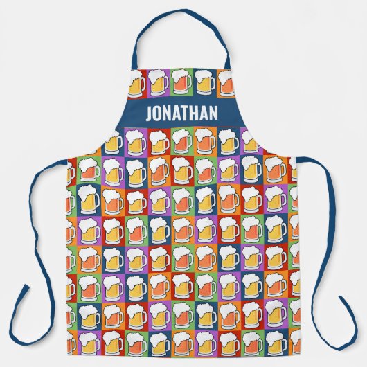 BIER Pop Art Schürze (Vorderseite)
