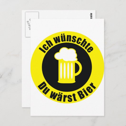 Bier Postkarte (Vorne/Hinten)