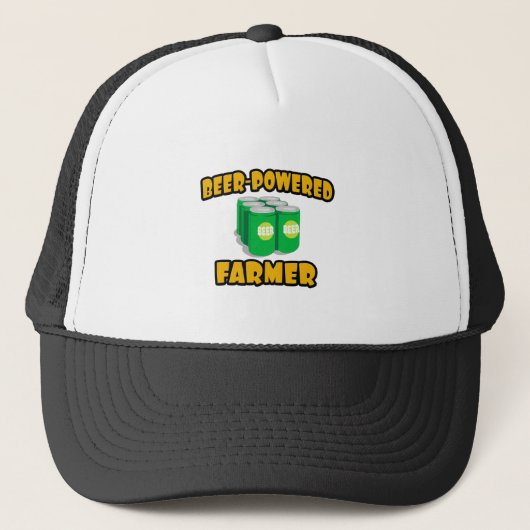 Bier-Powered-Bauer Truckerkappe (Vorderseite)