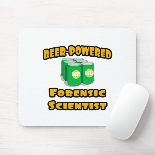 Bier-Powered Forensic Scientist Mousepad (Mit Mouse)