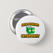 Bier-Powered Orthopedist Button (Vorne & Hinten)